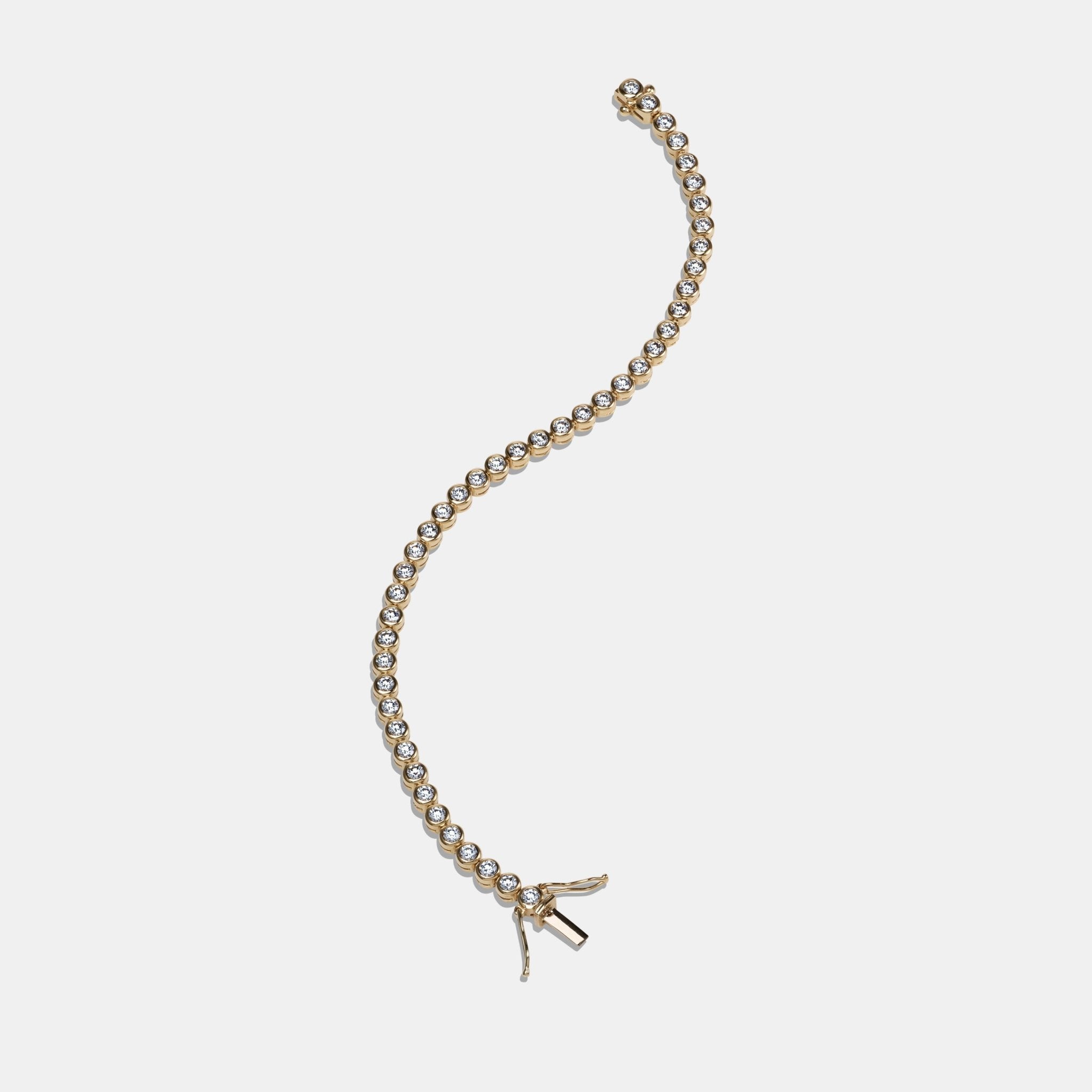 Bezel Diamond Tennis Bracelet - 0.07ct (3.08ctw)