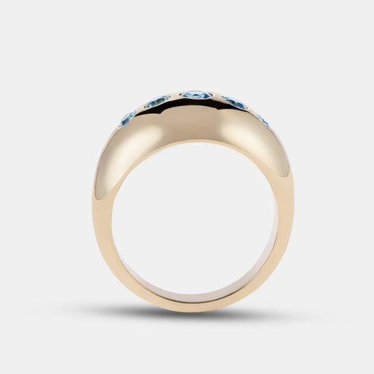 Bombé - 0.65ctw Montana Sapphire Engagement Ring