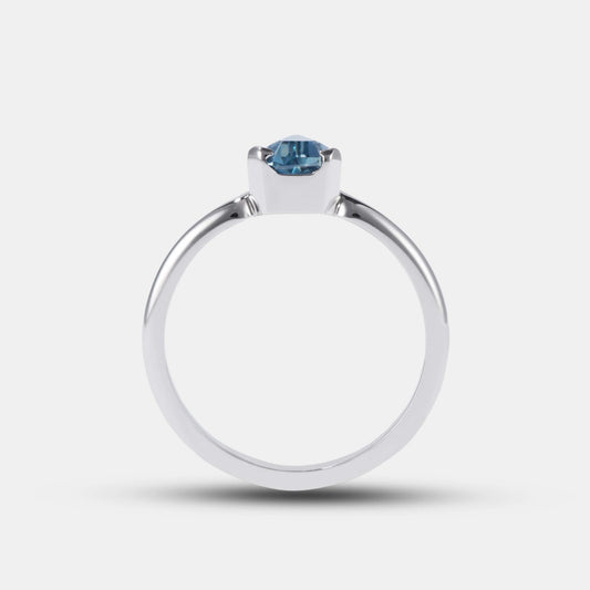 Dylan - 0.70ct Blue Sapphire Engagement Ring