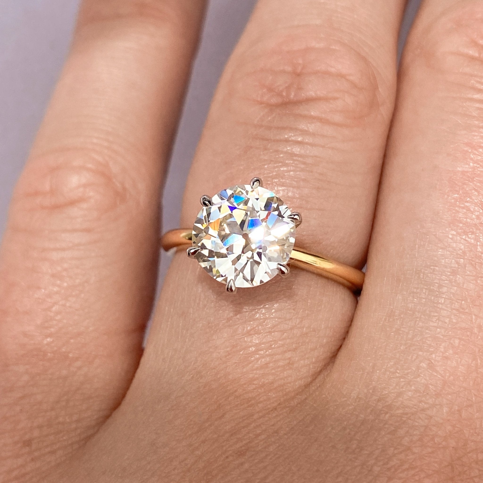 Elizabeth 2.50ct Antique Old European Cut Diamond Solitaire Engagement Ring