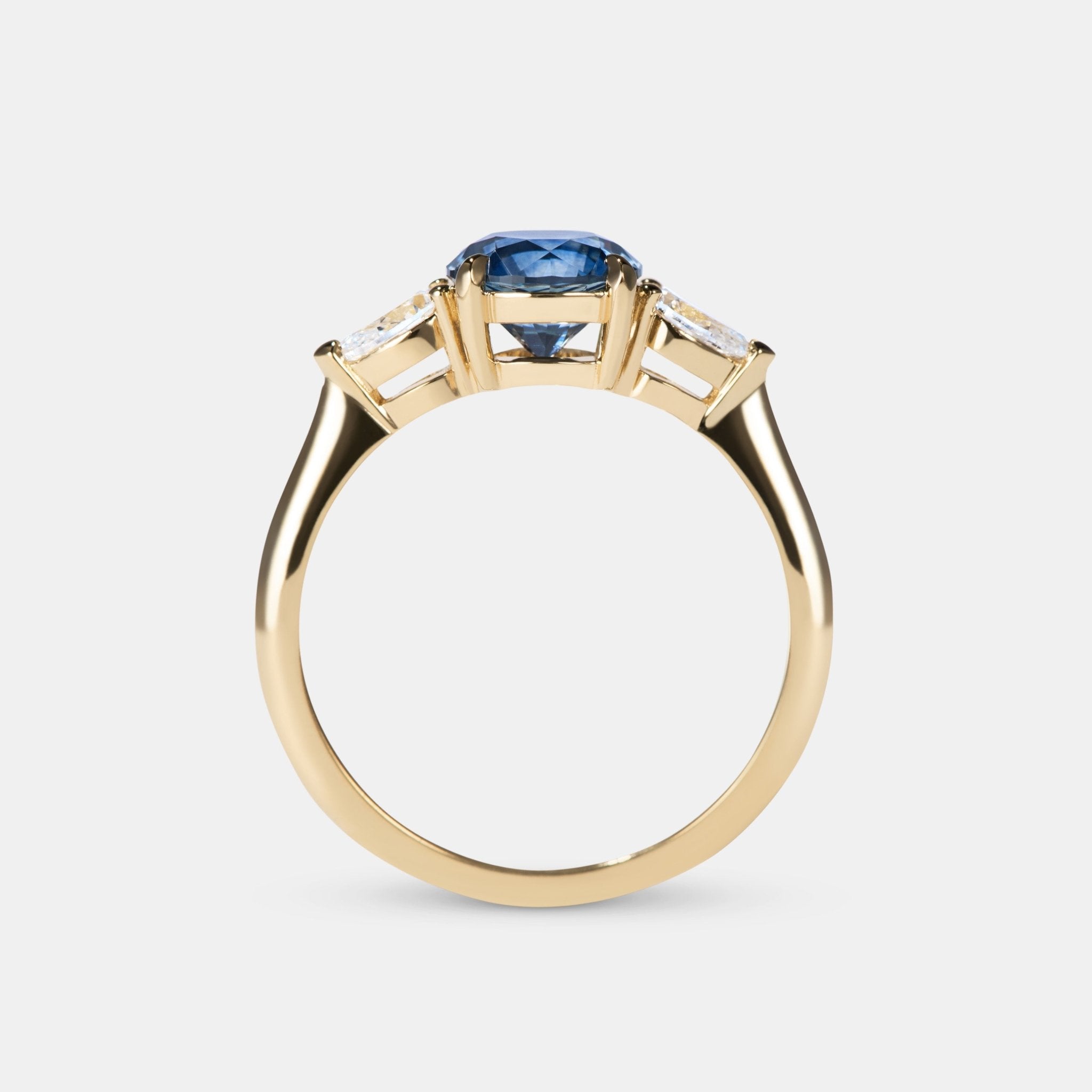 Freya Sapphire Three Stone Engagement Ring
