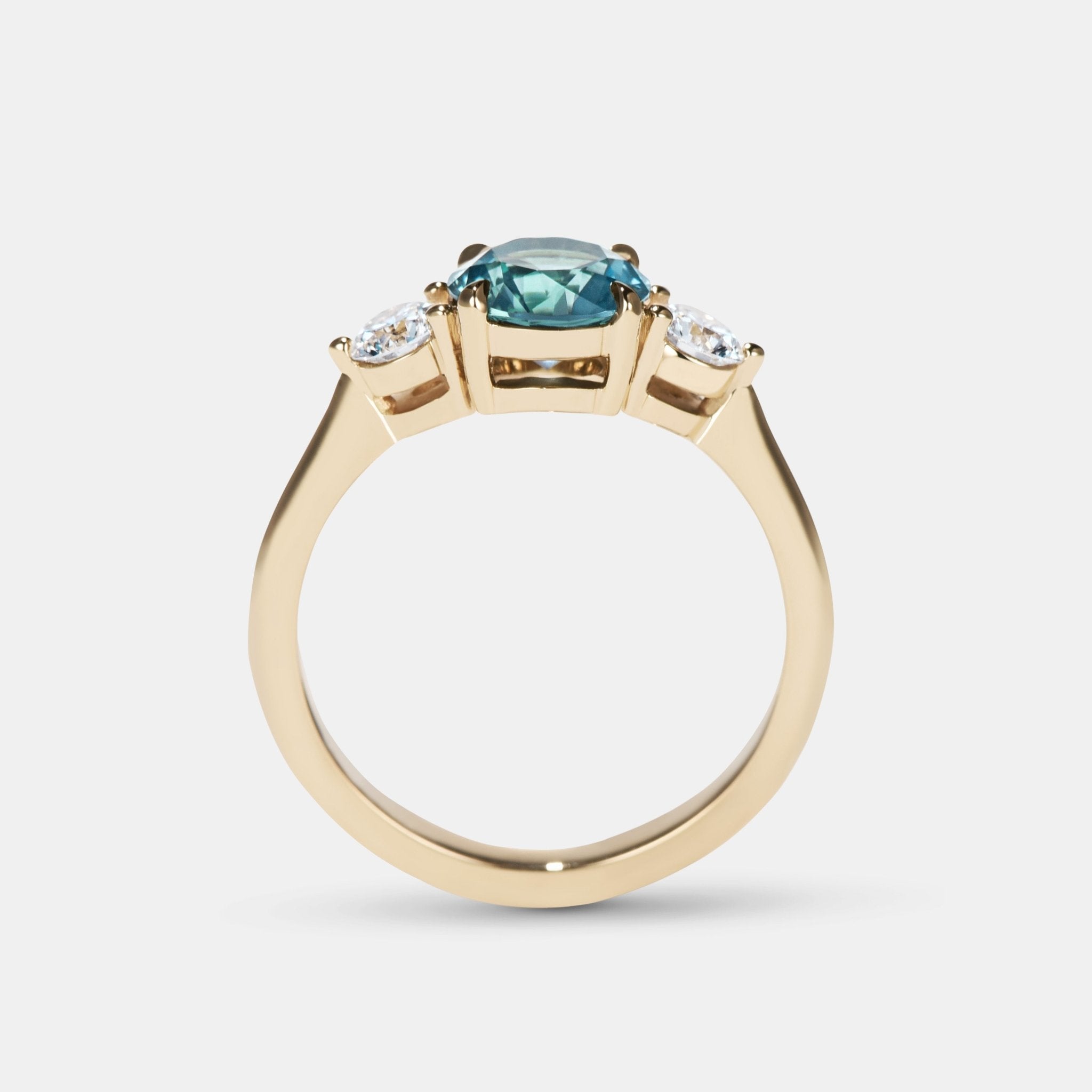Maya Sapphire Three Stone Engagement Ring