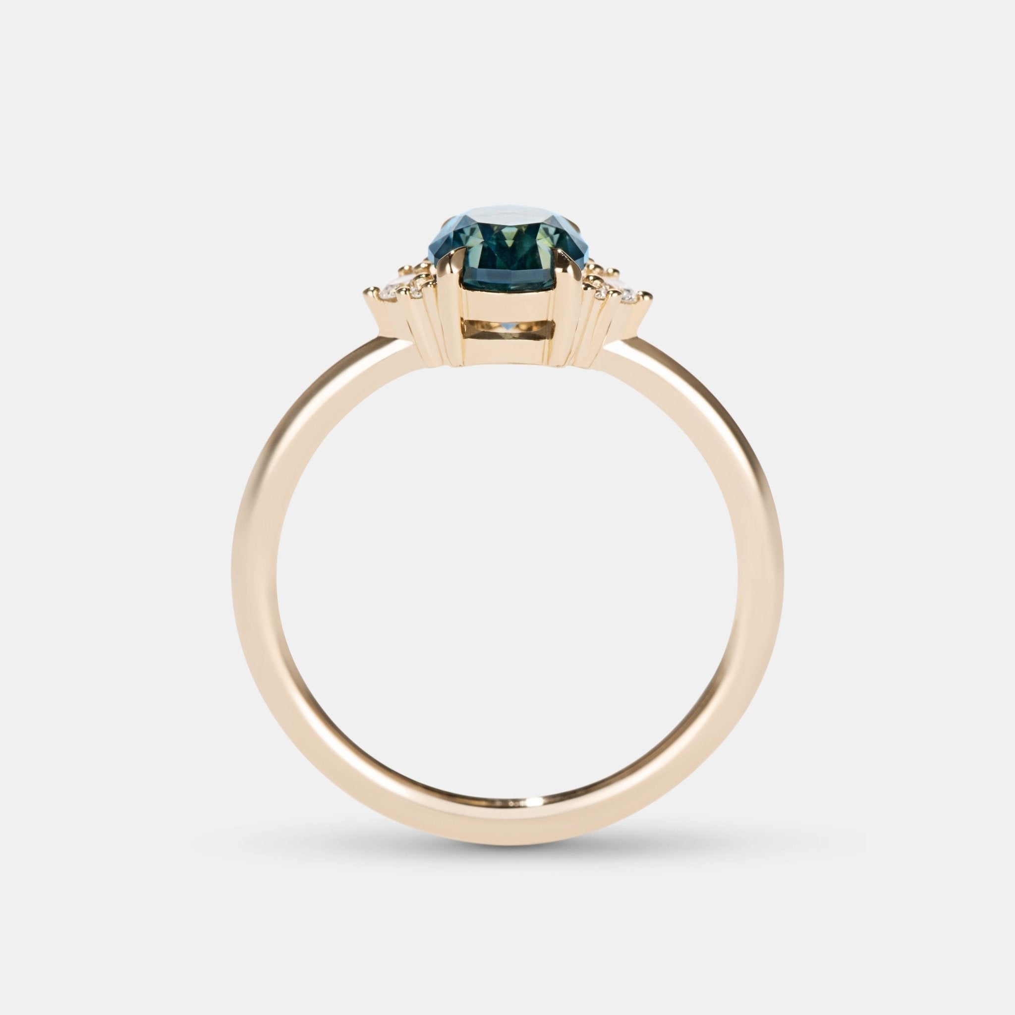 Mischa Sapphire Cluster Engagement Ring