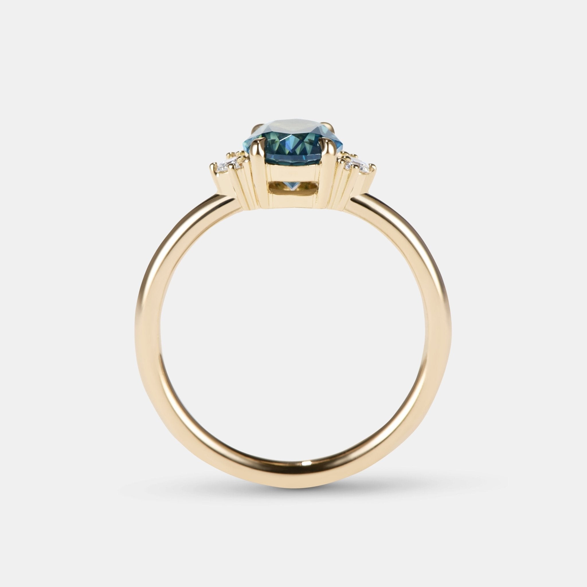 Mischa Sapphire Cluster Engagement Ring