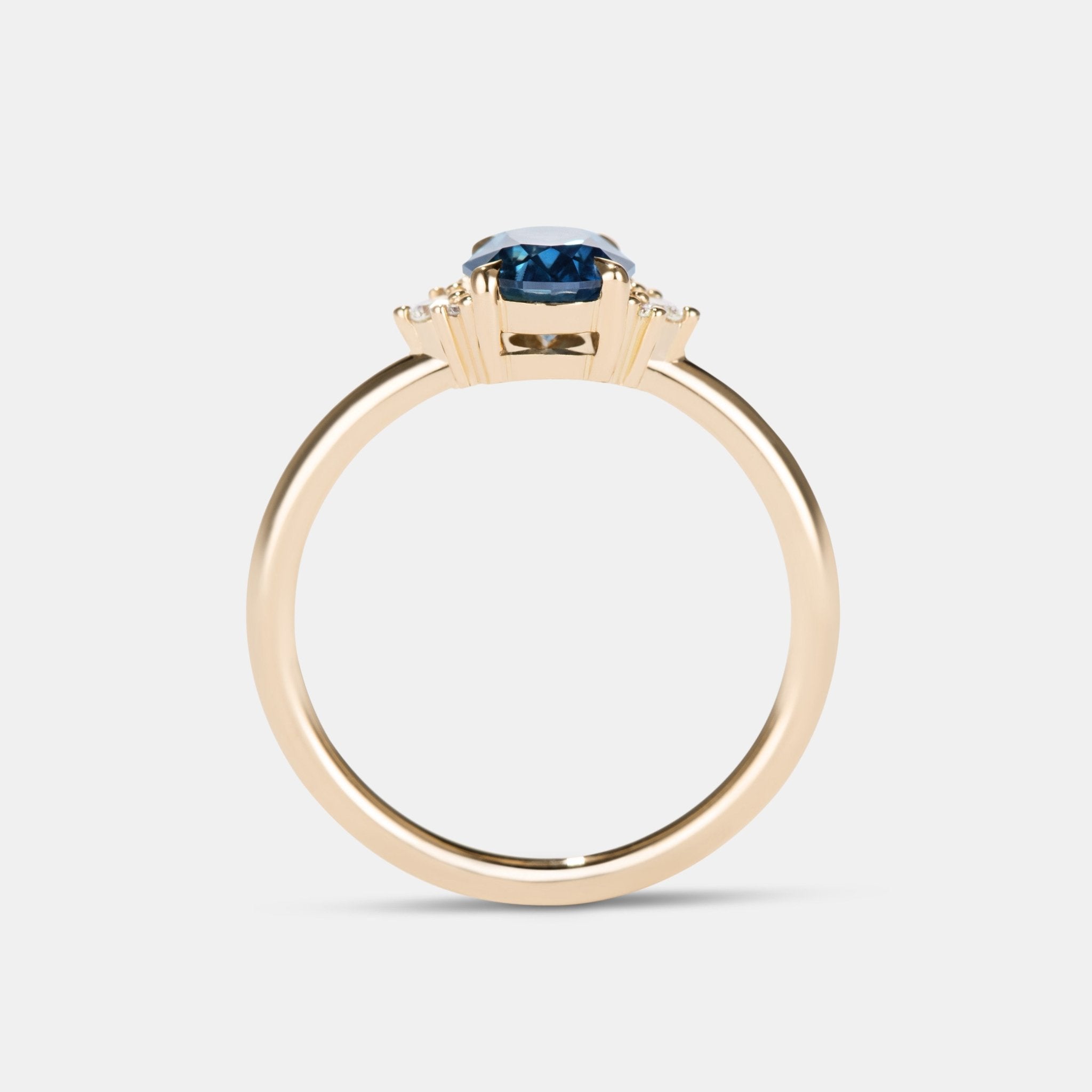 Mischa Sapphire Cluster Engagement Ring