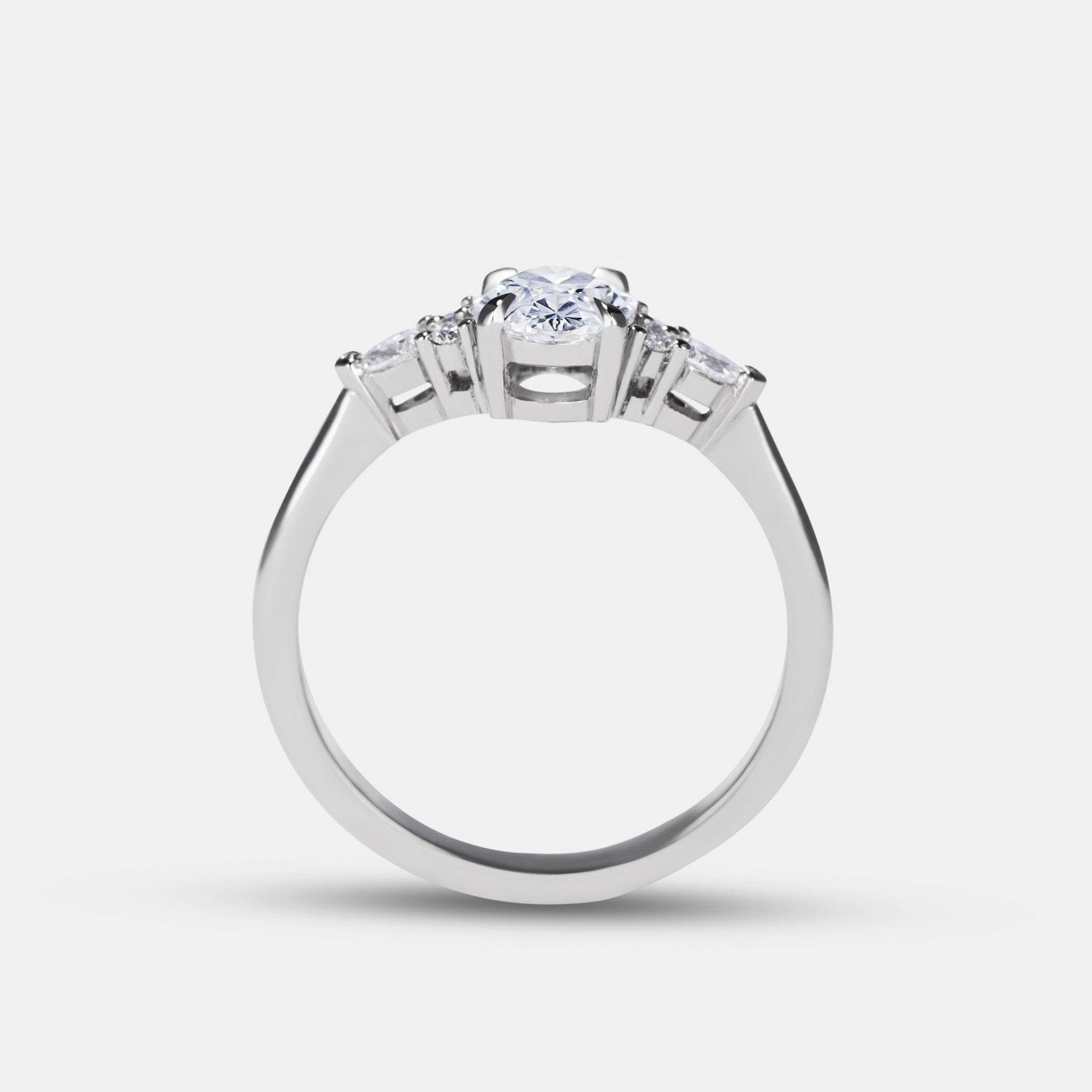 Olivia 0.90ct Oval Diamond Cluster Engagement Ring