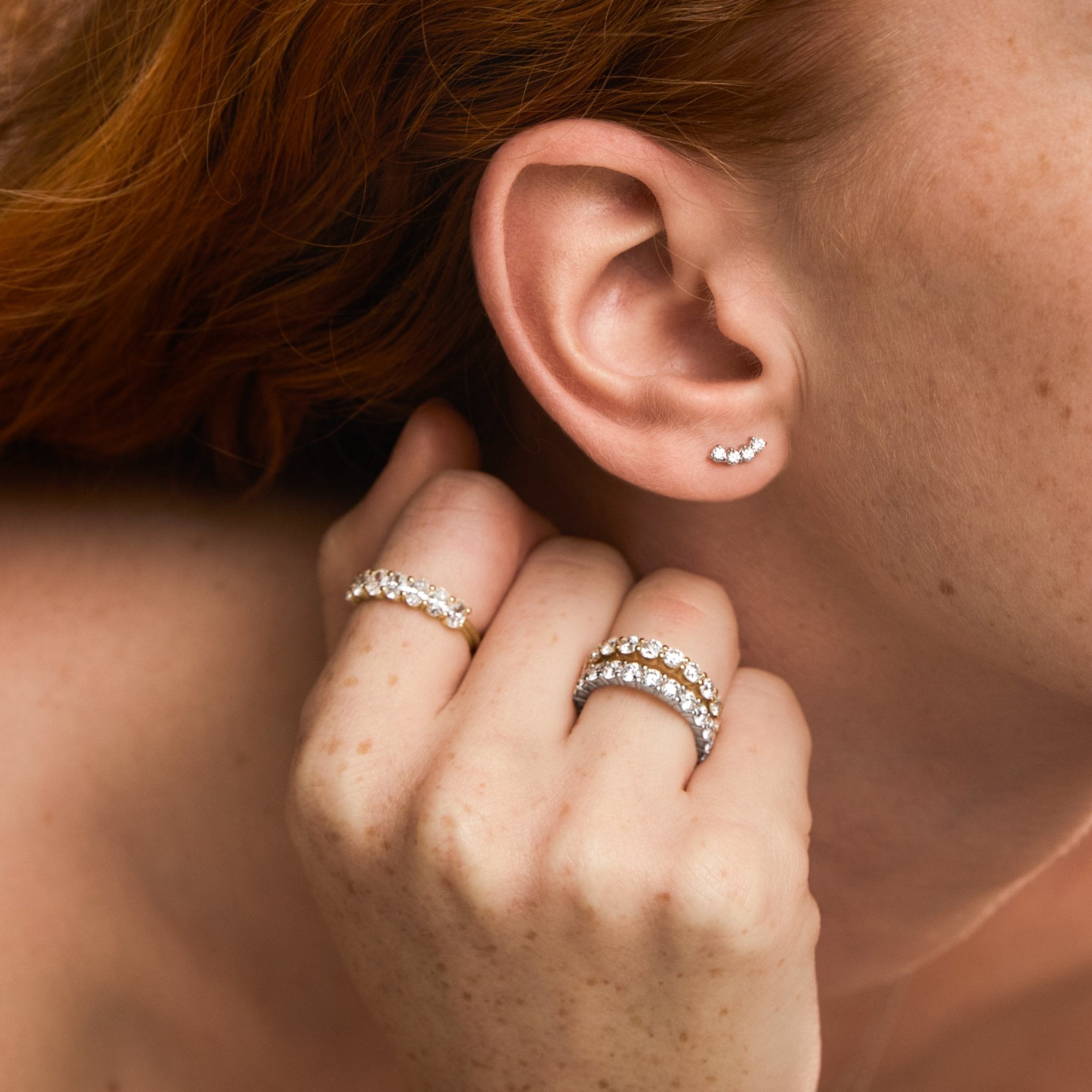 Single Petite Stud - Style No.2 (Diamond)