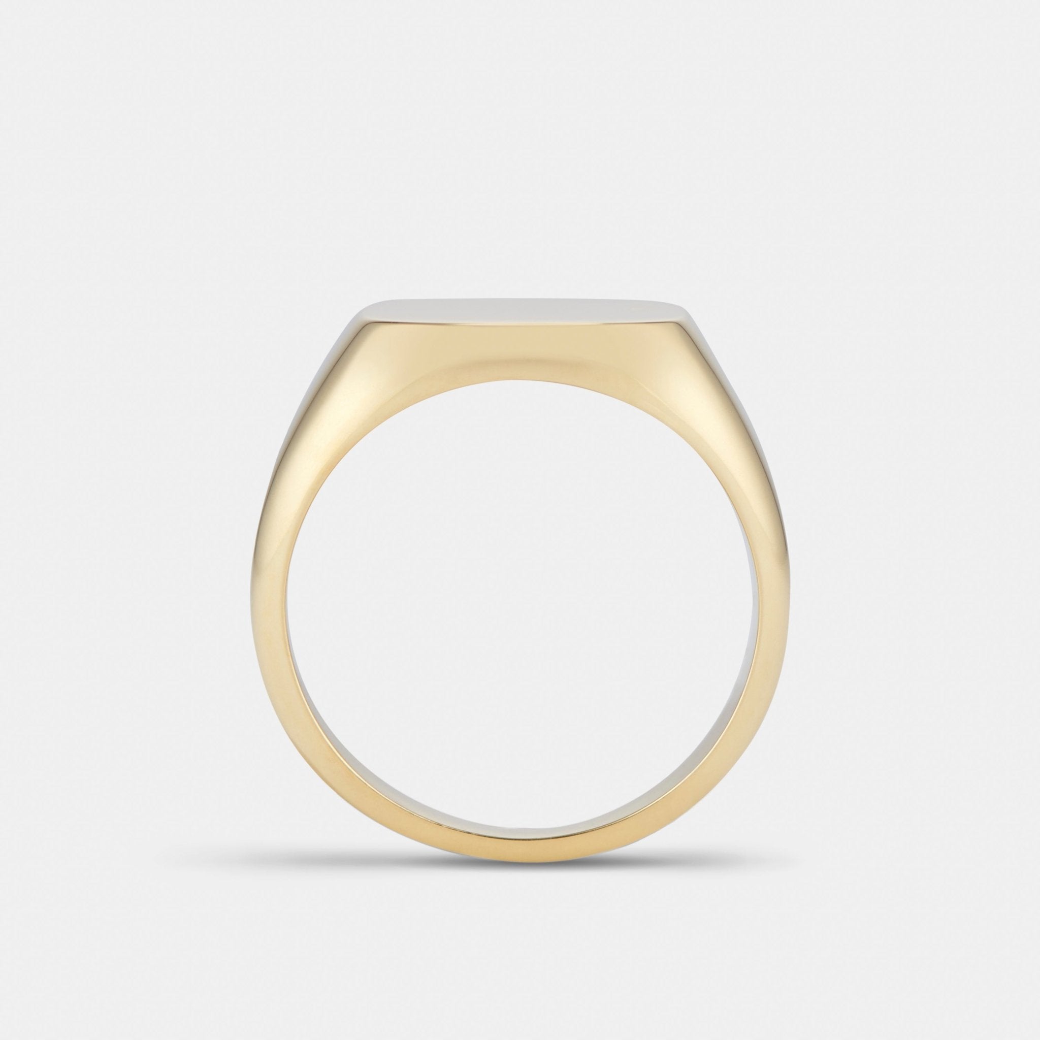 Square Cushion Signet Ring in Yellow Gold