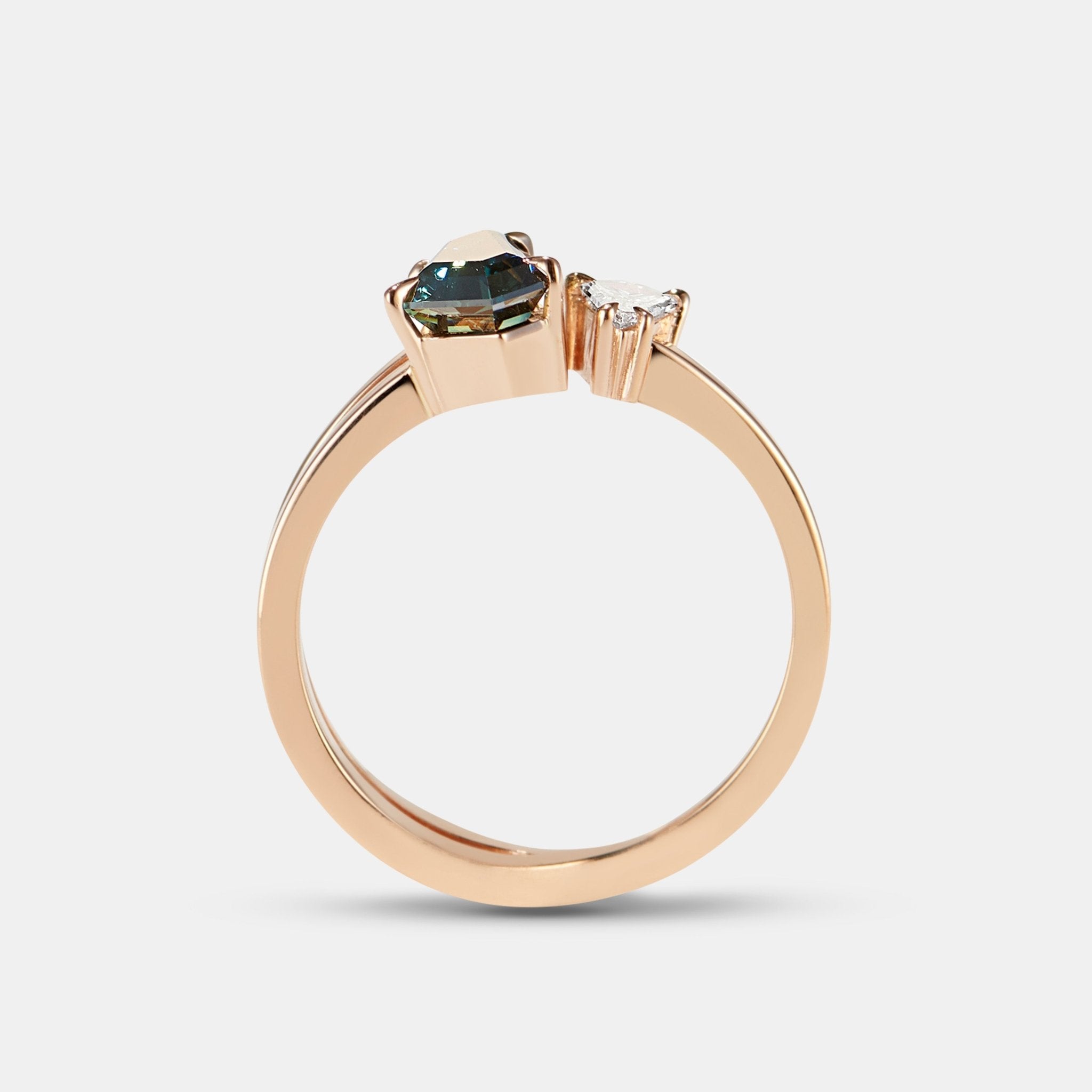 You And Me Sapphire & Diamond Toi Et Moi Ring
