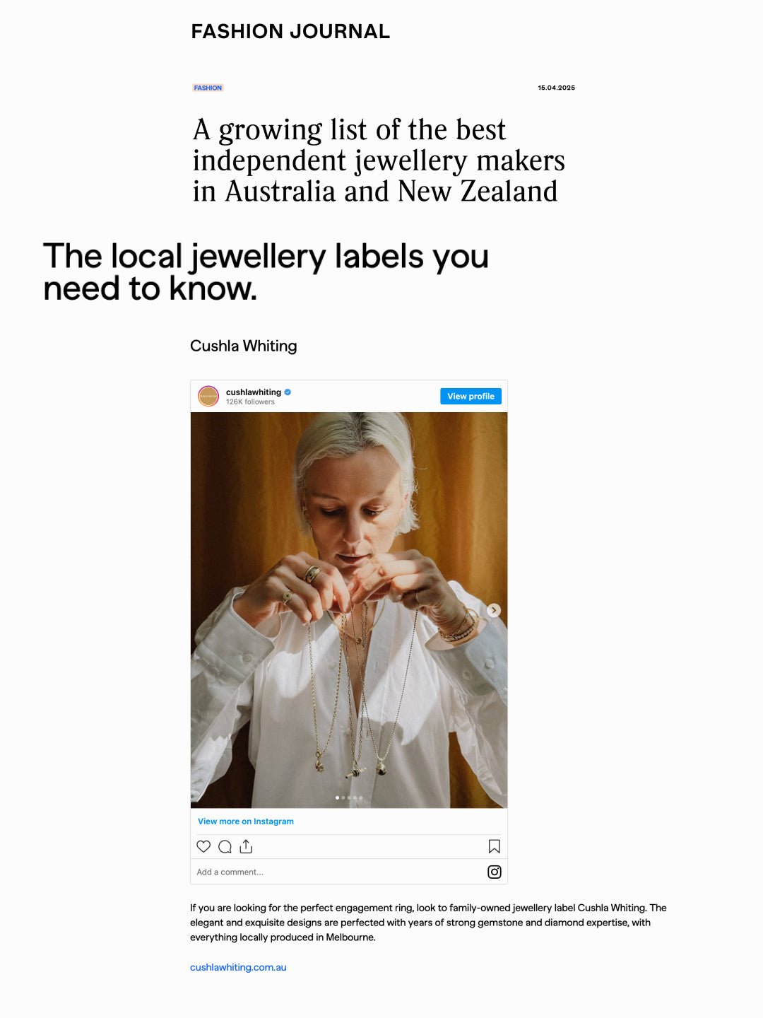 FASHION JOURNAL - APRIL 2025