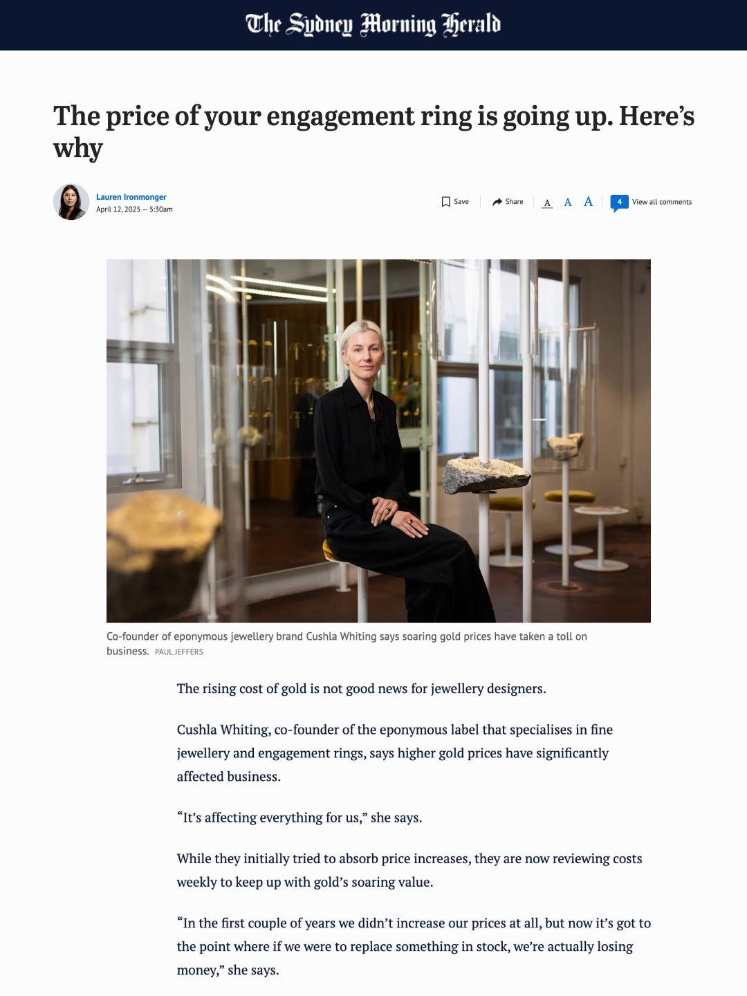 SYDNEY MORNING HERALD - APRIL 2025