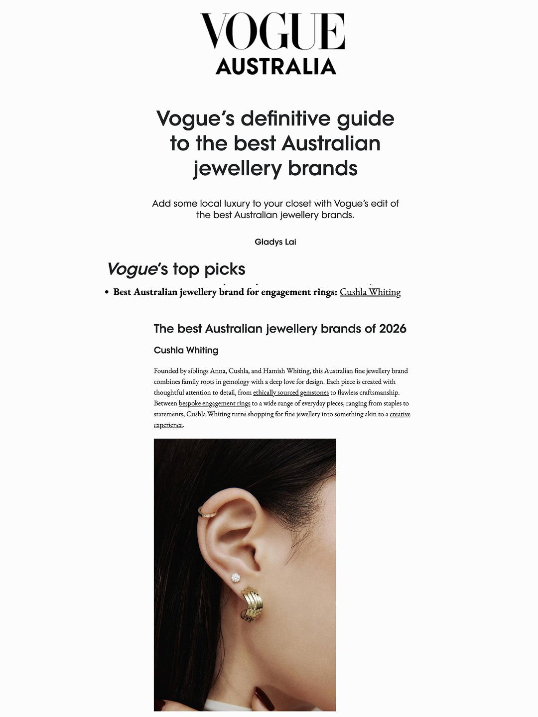 VOGUE AUSTRALIA - APRIL 2025