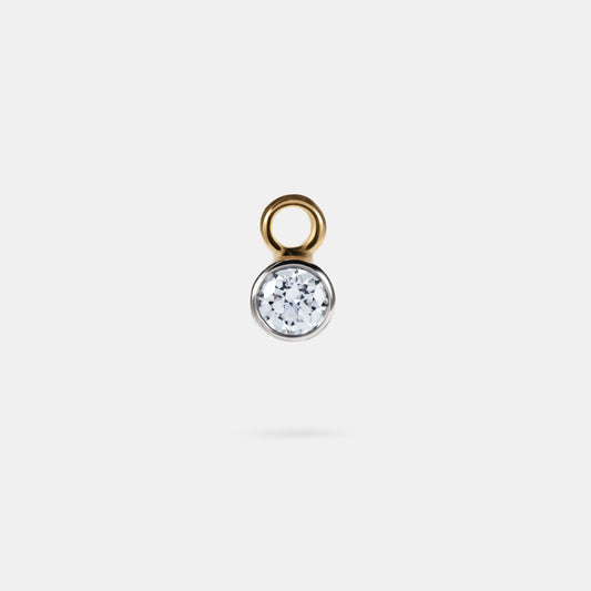 Round Diamond Earring Charm - 0.10ct