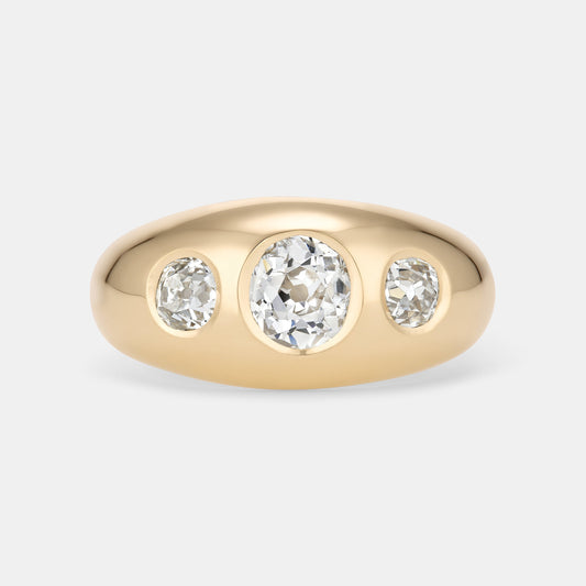 1.25ctw Antique Old Mine Cut Diamond Bombé Ring