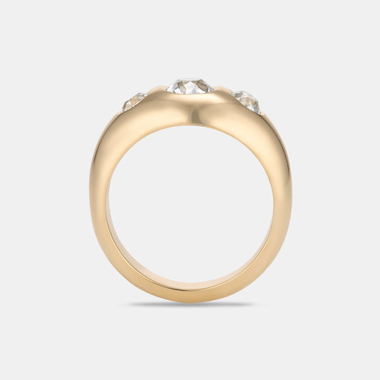 1.25ctw Antique Old Mine Cut Diamond Bombé Ring