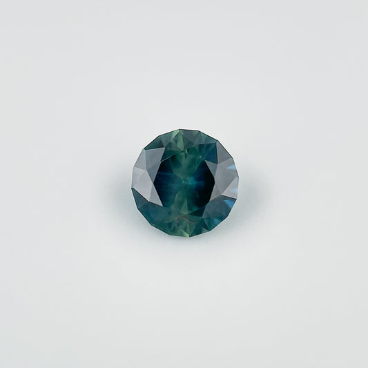 1.10ct Round Cut Teal Sapphire