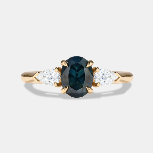 Aurora - 1.24ct Teal Sapphire Engagement Ring