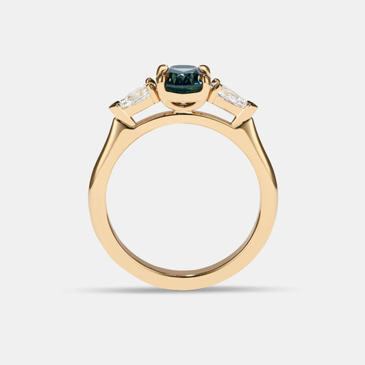 Aurora - 1.24ct Teal Sapphire Engagement Ring