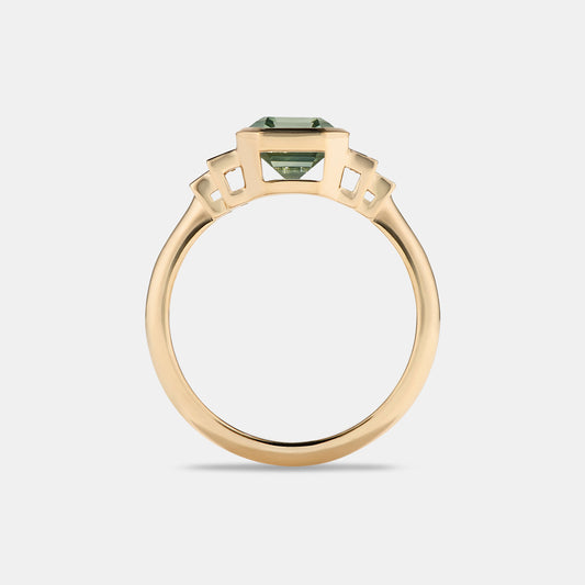 Amelia 2.72ct Emerald Cut Australian Sapphire Five Stone Engagement Ring