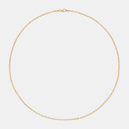 Anchor 2.2mm Chain Necklace in Yellow Gold