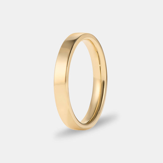 Bridie 3mm wedding band in yellow gold