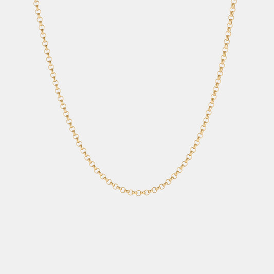 Belcher 2.4mm Chain Necklace in Yellow Gold
