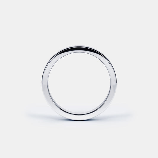 Bridie 3mm wedding band in white gold
