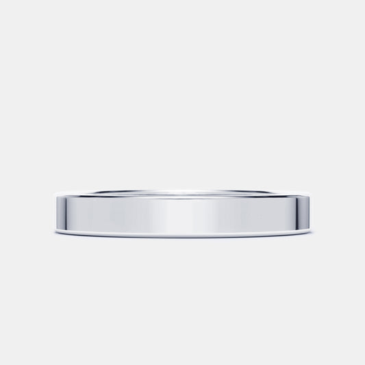Bridie 3mm wedding band in white gold