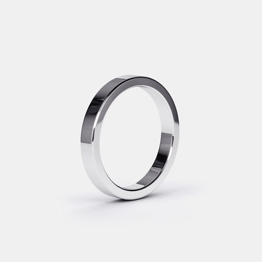 Bridie 3mm wedding band in white gold