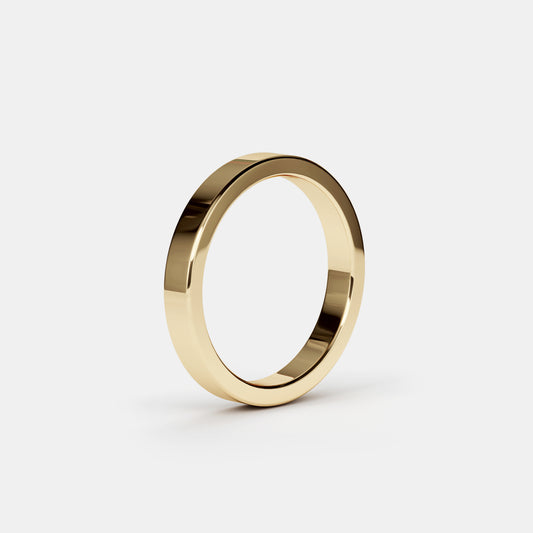 Bridie 3mm wedding band in yellow gold