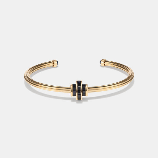 Cog Sapphire Wrist Cuff in 18 karat yellow gold