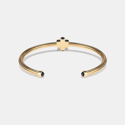 Cog Sapphire Wrist Cuff in 18 karat yellow gold