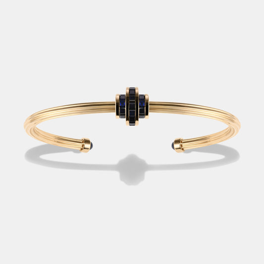 Cog Sapphire Wrist Cuff in 18 karat yellow gold