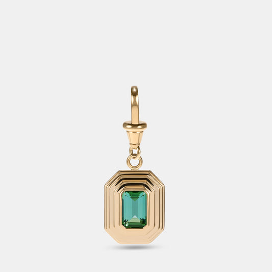 Contours Pendant - 2.00ct Emerald Cut Tourmaline - ONE OF A KIND