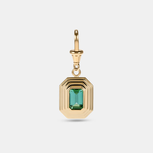 Contours Pendant - 2.00ct Emerald Cut Tourmaline - ONE OF A KIND