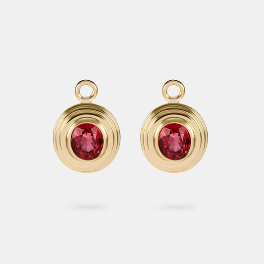 Contours Earring Charm - Round Spinel