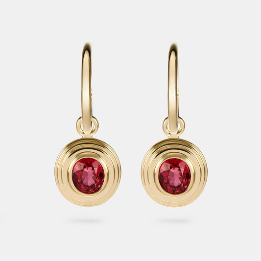 Contours Earring Charm - Round Spinel