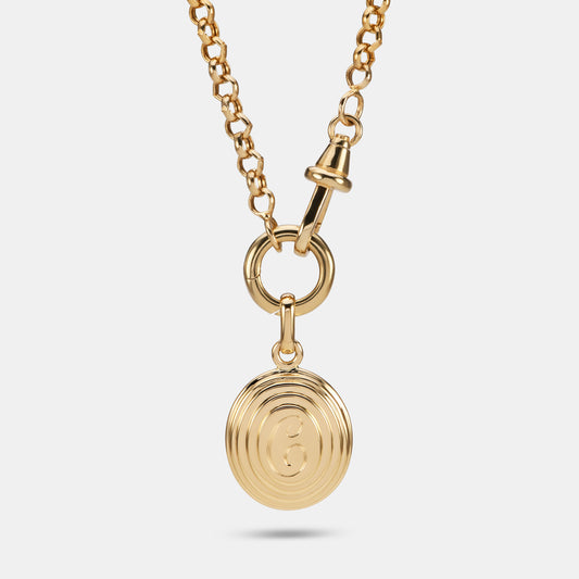 Contours Engravable Pendant - 9 Karat Yellow Gold