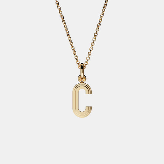 Contours Letter Pendants - 18 karat yellow gold