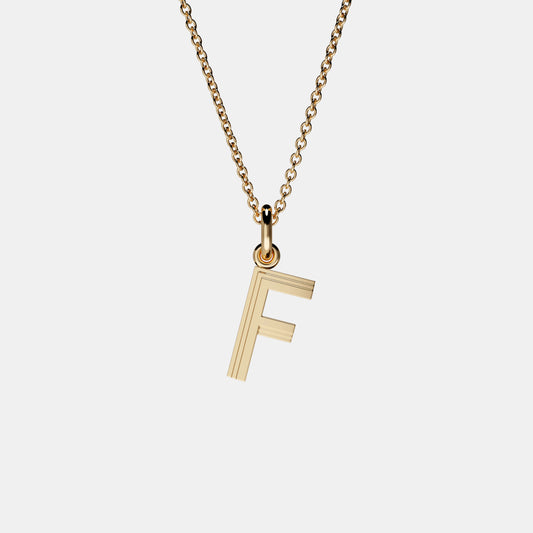 Contours Letter Pendants - 18 karat yellow gold