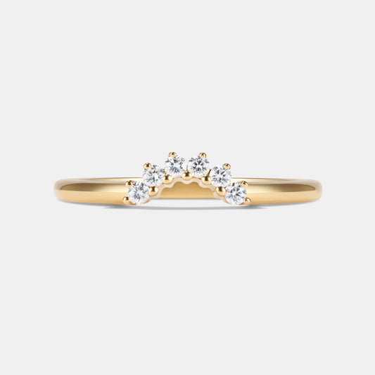 Crescent Diamond Ring