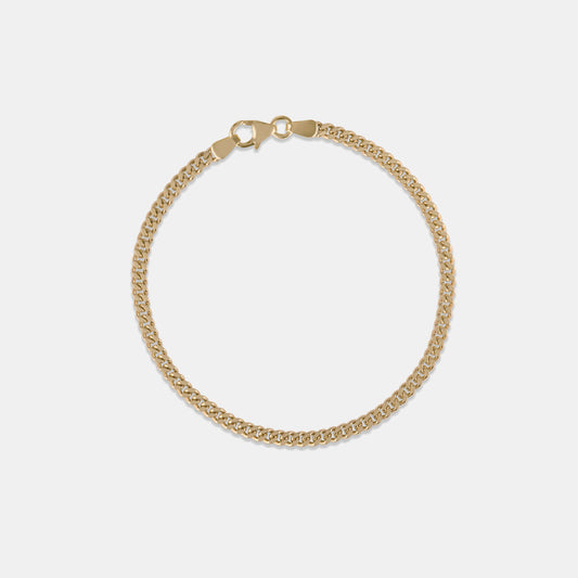 Curb Chain Bracelet in Yellow Gold