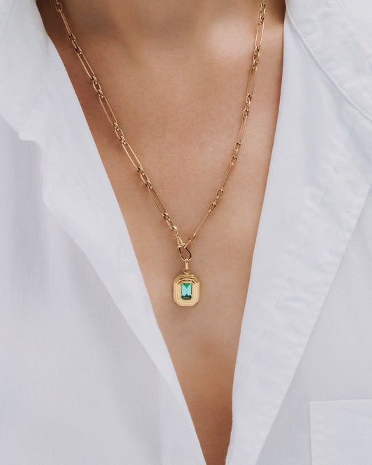 Contours Pendant - 2.00ct Emerald Cut Tourmaline