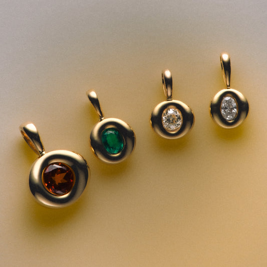 Pillow Pendant 0.38ct Oval Emerald