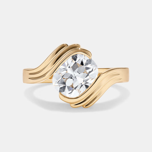 Contours Wrap Diamond Solitaire Engagement Ring