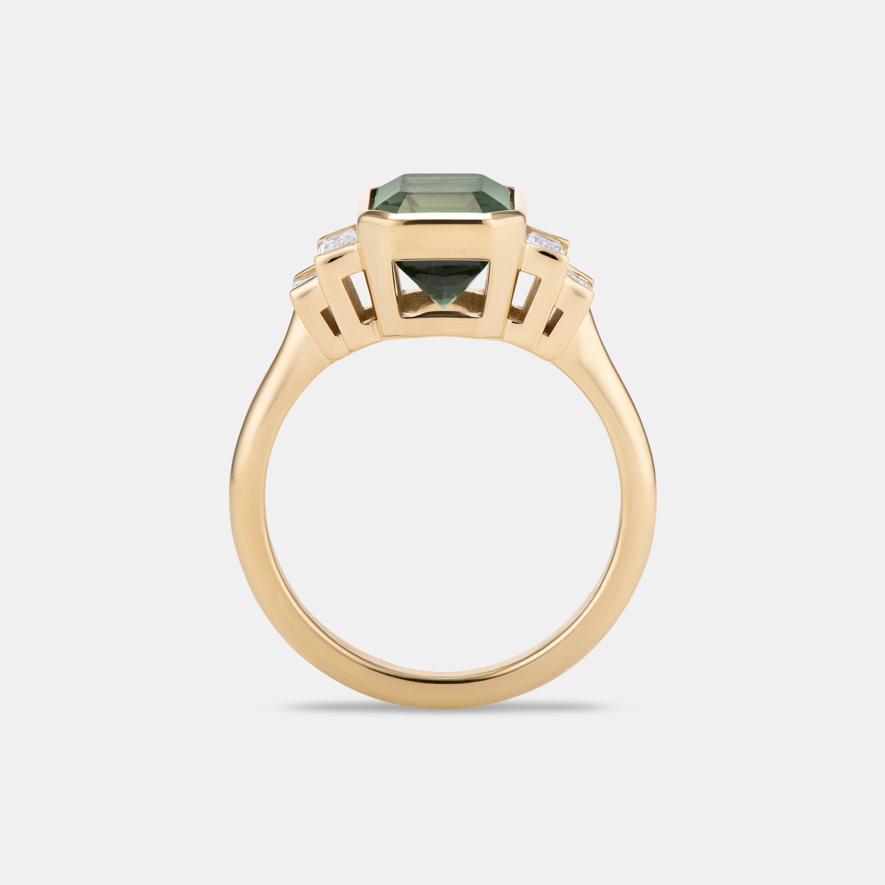 AMELIA 3.87ct Radiant Cut Australian Sapphire Five Stone Engagement Ring