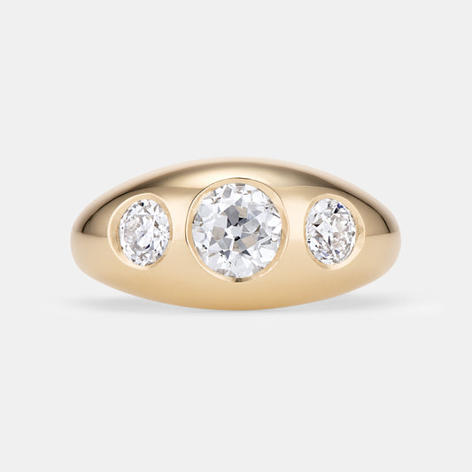 Antique 1.43ctw Old European Cut Bombe Ring