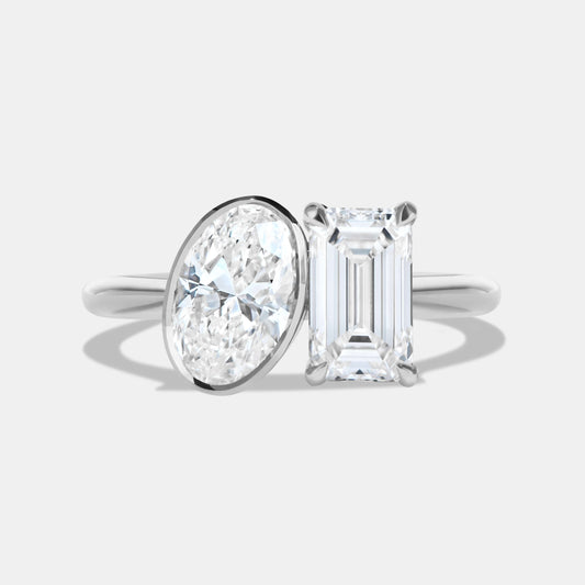 DANI Lab Grown Diamond Two Stone Engagement Ring