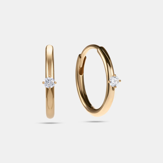 Diamond Gold Hoop