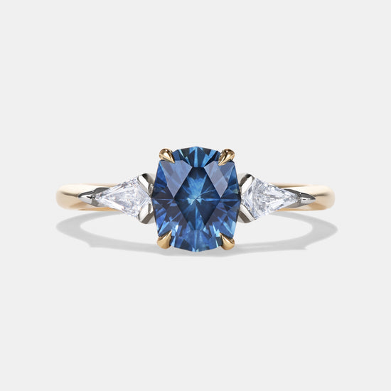 Buy Peacock Sapphire Engagement Ring. Modern Teal Sapphire Ring. Radiant  Cut Wedding Ring. Blue Green Sapphire Diamond Anniversary Ring Martini  Online in India - Etsy
